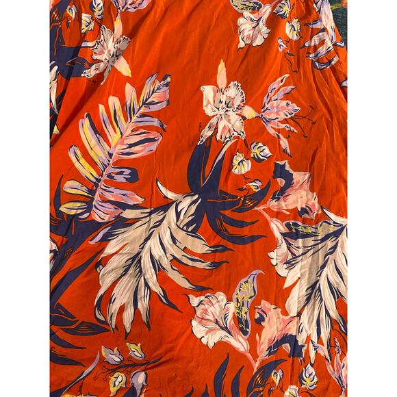 Anthropologie HD in Paris Paso Robles Silk Floral Maxi Skirt Size 8 - Picture 7 of 10